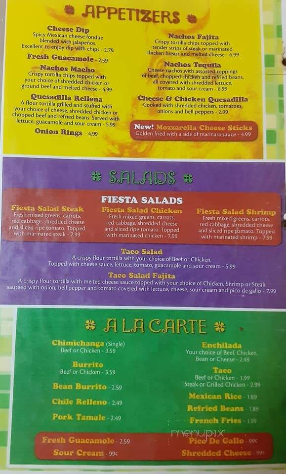Tequila Mexican Restaurant - Sparta, IL menu_pic