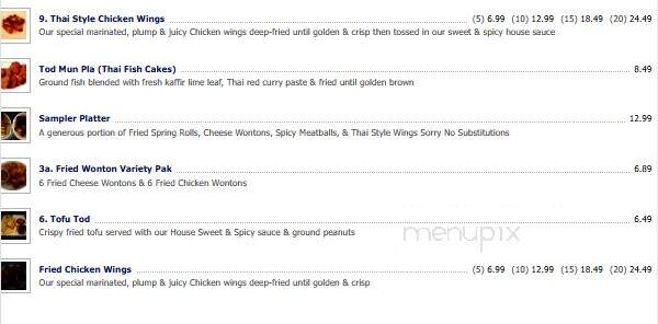 Thai Chili - Lumberton, NC menu_pic