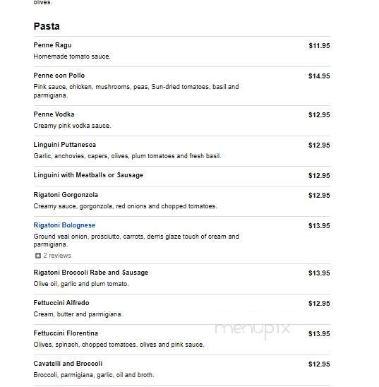 Alfonso's 202 - Flemington, NJ menu_pic