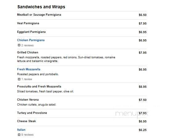 Alfonso's 202 - Flemington, NJ menu_pic