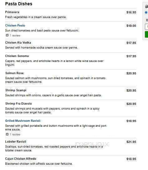 Elizabeth's Bar & Restaurant - East Windsor, CT menu_pic