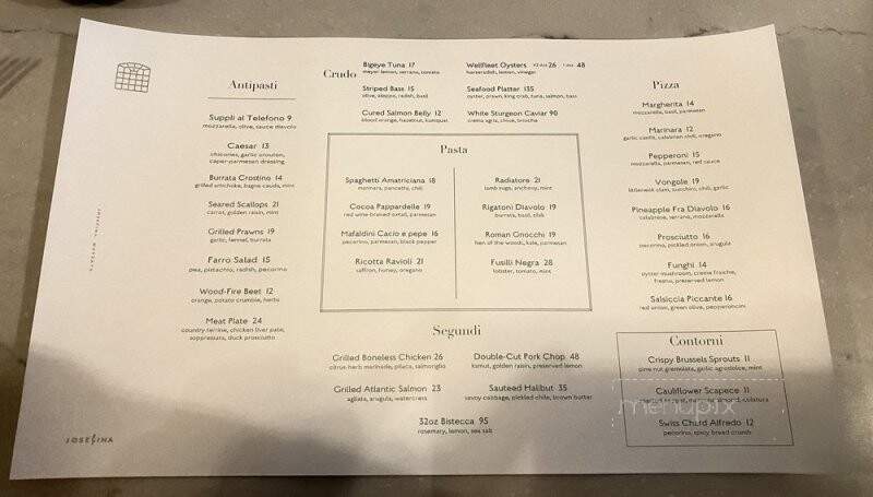 Josefina - Wayzata, MN menu_pic