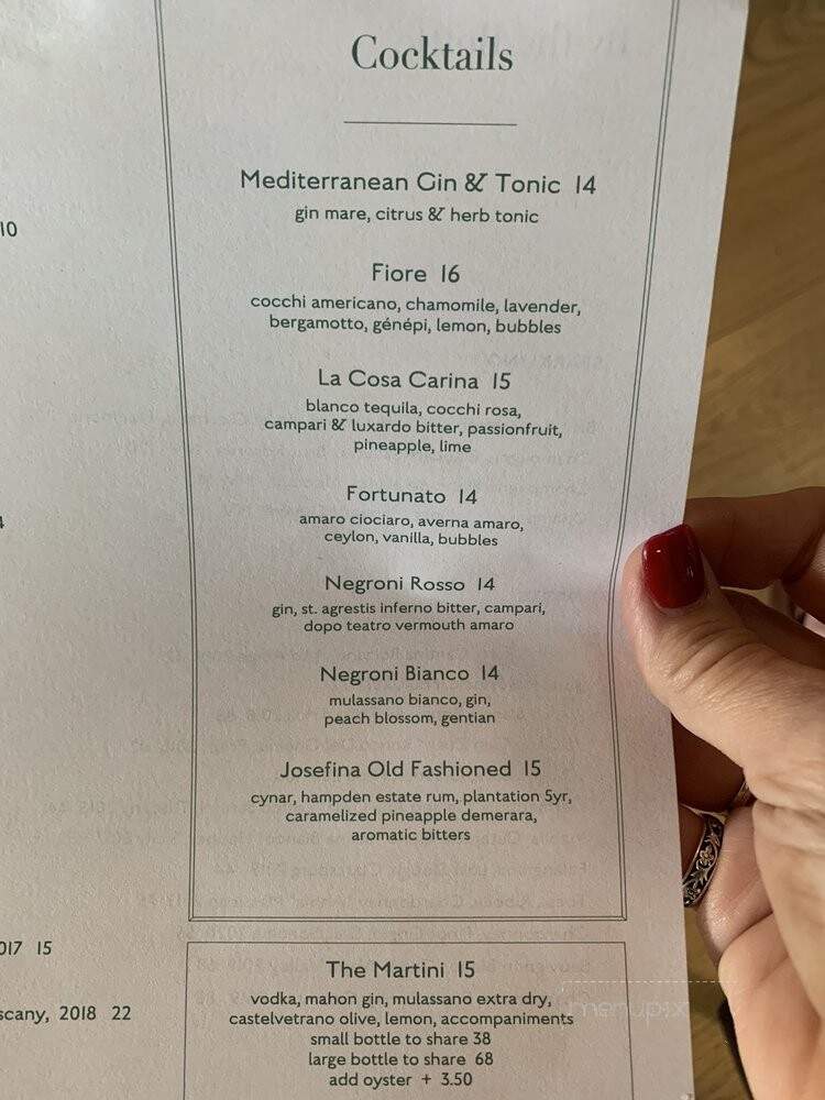 Josefina - Wayzata, MN menu_pic