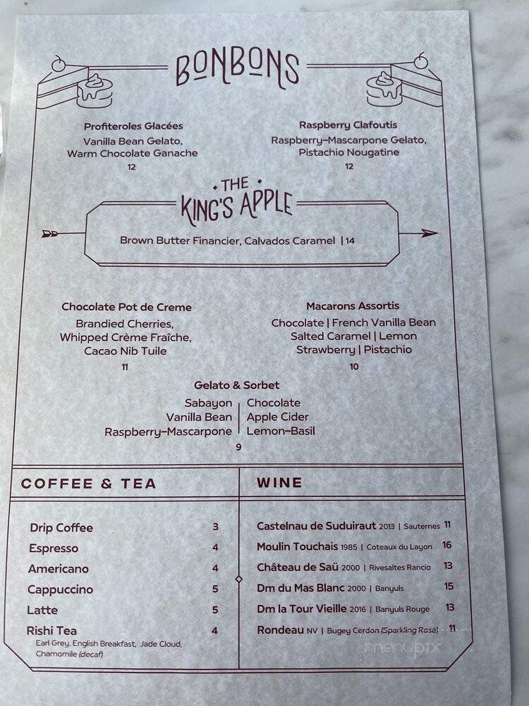 Pomeroy - Winnetka, IL menu_pic