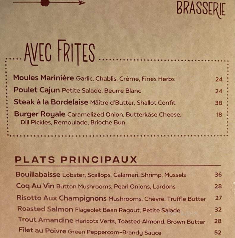 Pomeroy - Winnetka, IL menu_pic