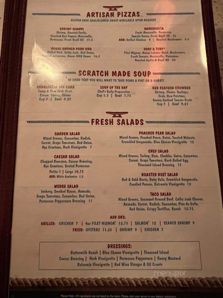 Dockside Restaurant - Beaufort, SC menu_pic
