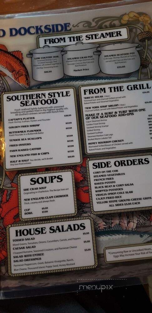 Dockside Restaurant - Beaufort, SC menu_pic