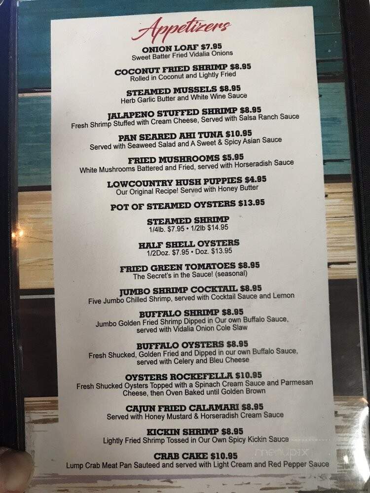 Dockside Restaurant - Beaufort, SC menu_pic