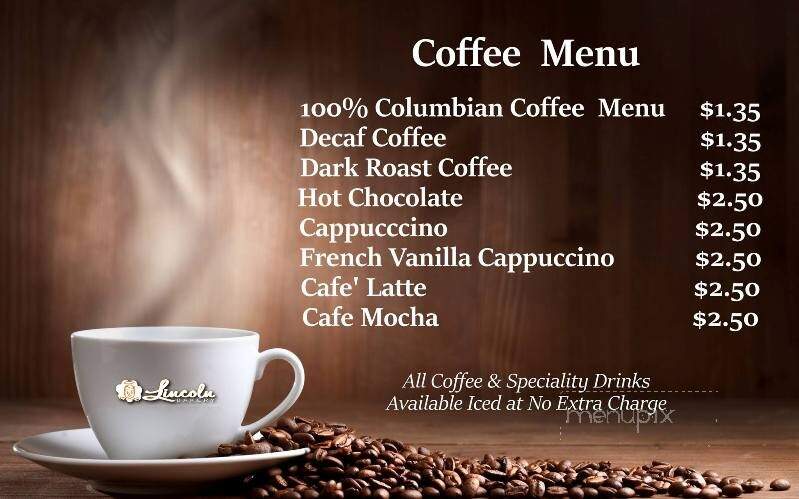 Lincoln Bakery - Bellevue, PA menu_pic