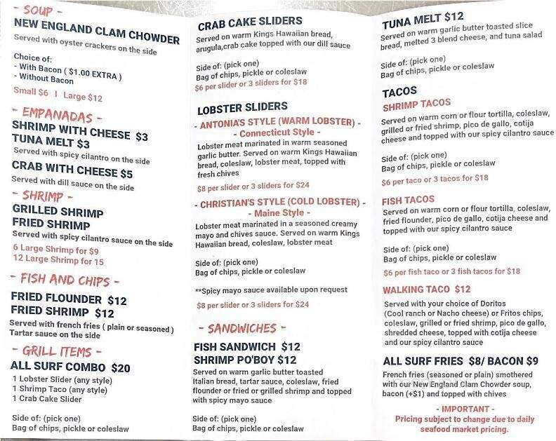 All Surf No Turf - Clifton, NJ menu_pic