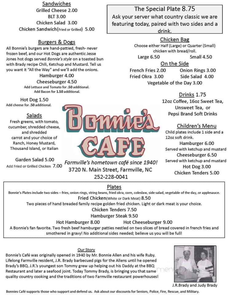 Bonnie's Cafe - Farmville, NC