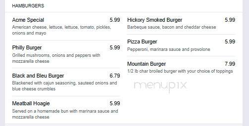 Brady's Restaurant - Cheraw, SC menu_pic
