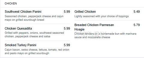 Brady's Restaurant - Cheraw, SC menu_pic
