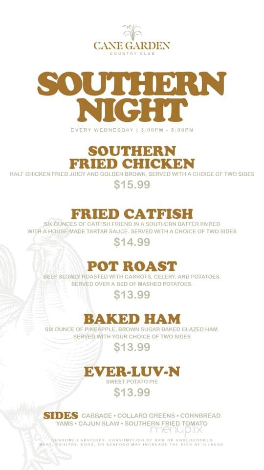 Cane Garden - The Villages, FL menu_pic