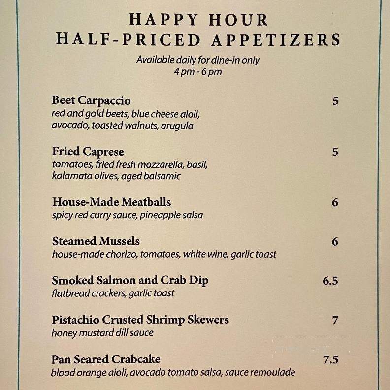 The Coastal Cabin - Narragansett, RI menu_pic