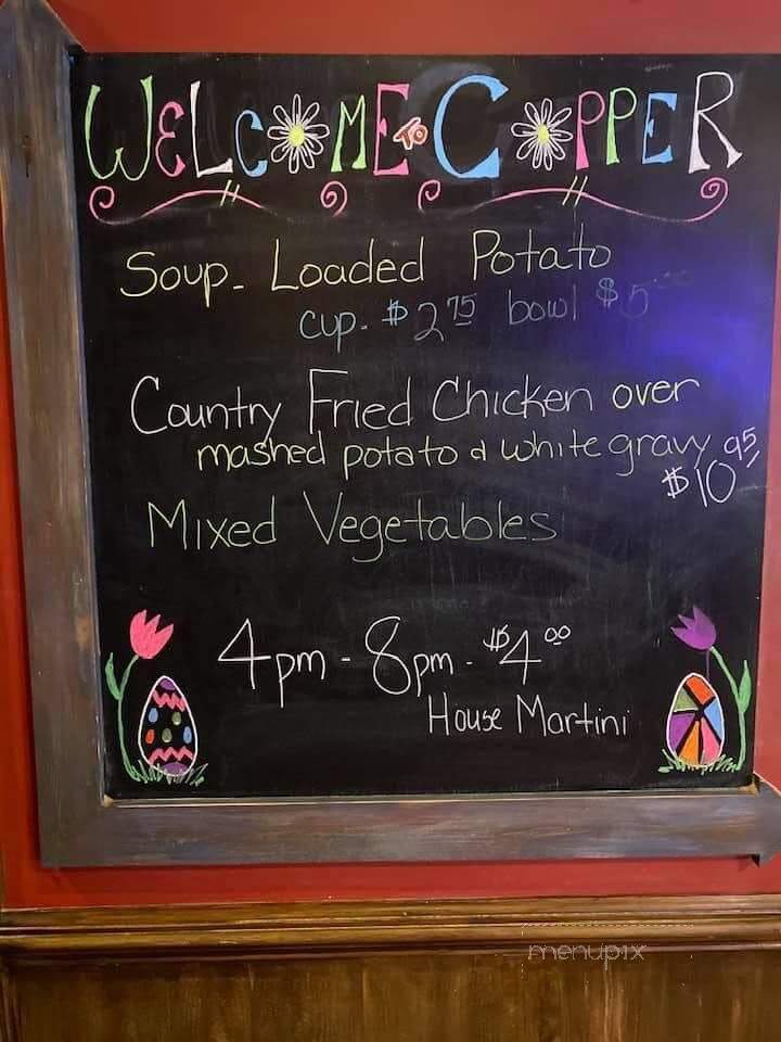 Copper Premium Pub - Clover, SC menu_pic