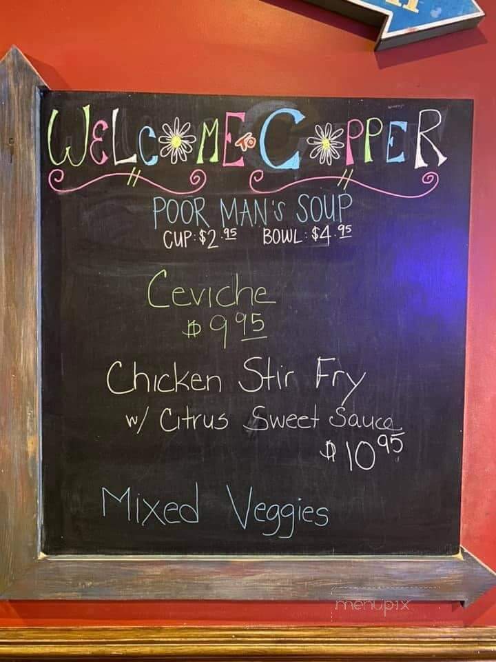 Copper Premium Pub - Clover, SC menu_pic