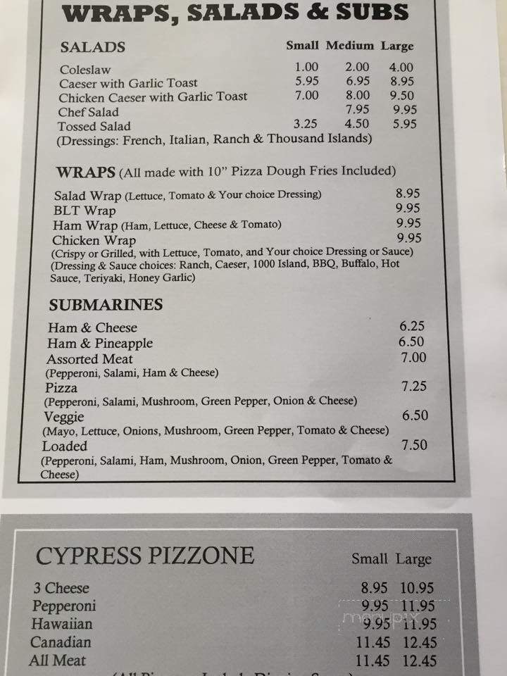 Cypress Pizza & Chicken - Maple Creek, SK