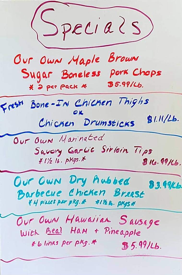Ed Stearns Dressed Meats - Charlton, MA menu_pic