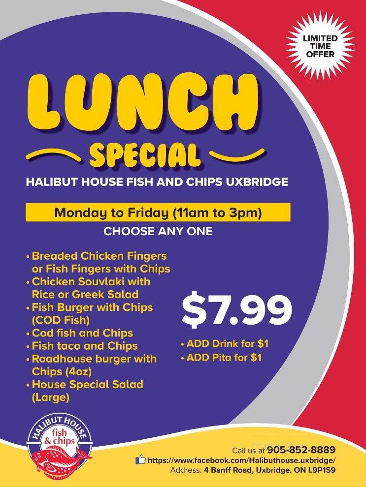 Halibut House Fish And Chips - Uxbridge, ON menu_pic