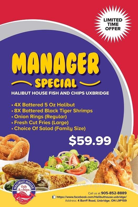 Halibut House Fish And Chips - Uxbridge, ON menu_pic