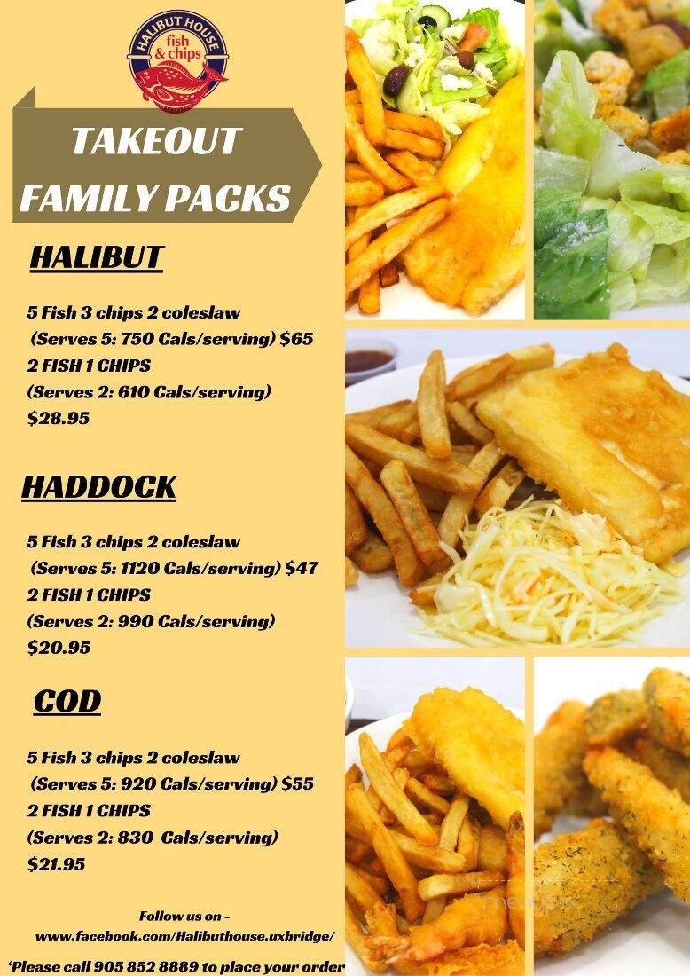 Halibut House Fish And Chips - Uxbridge, ON menu_pic
