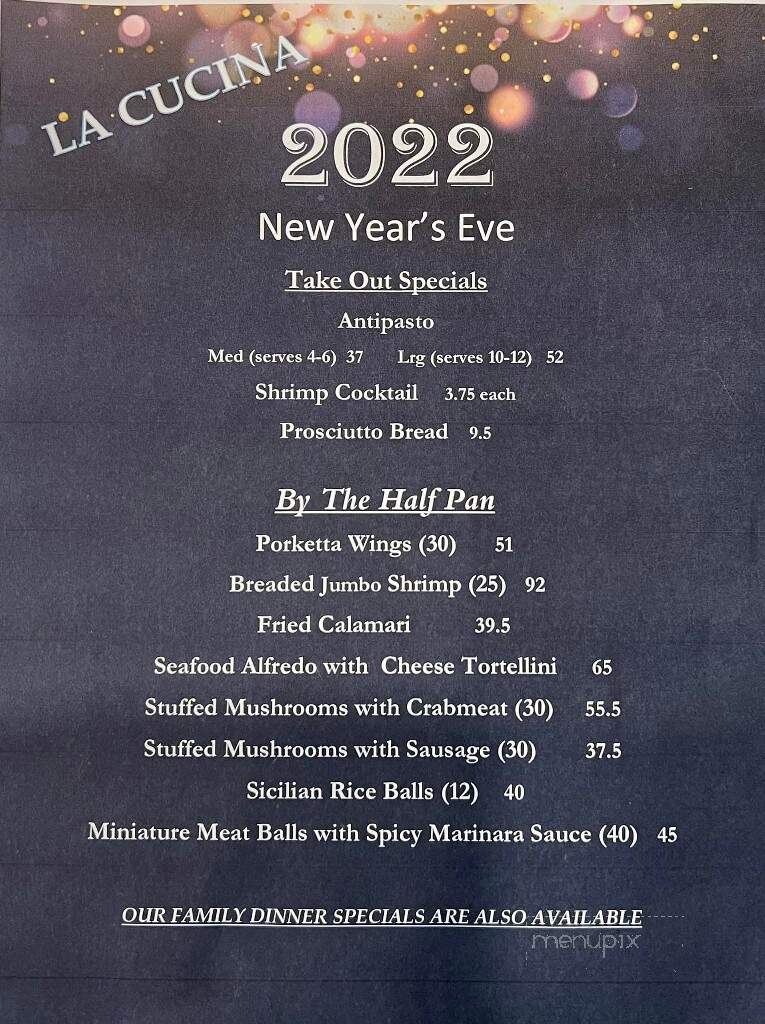 La Cucina Restaurant - Dunmore, PA menu_pic