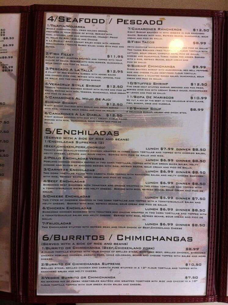 Los Portales - Wentzville, MO menu_pic