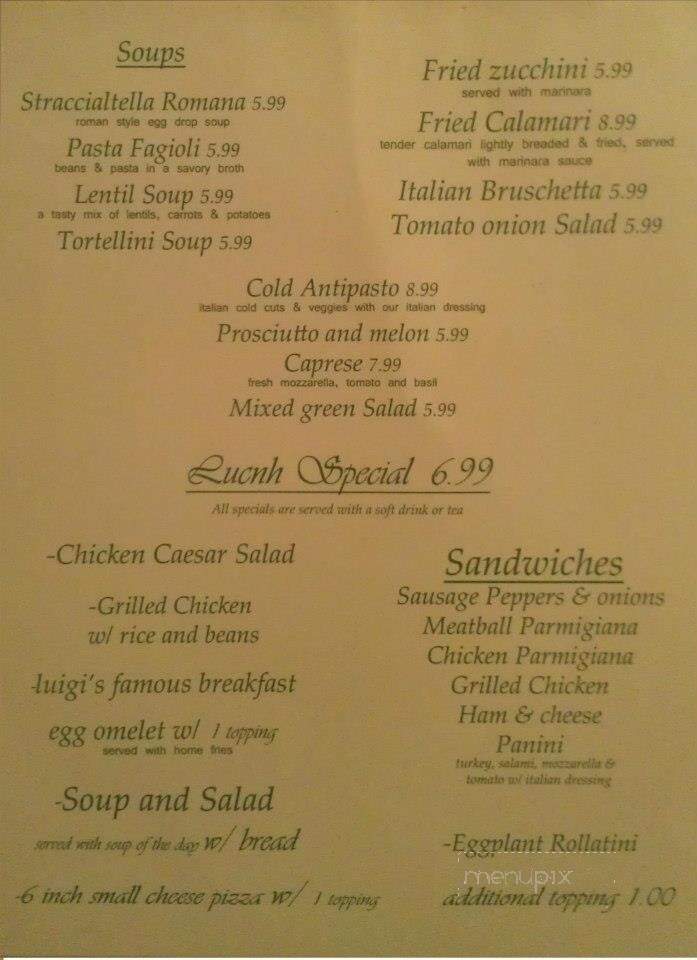 Luigi's Famous Pizza & Pasta - Lake Alfred, FL menu_pic