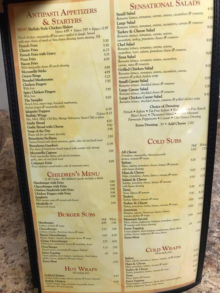 Mamma's Pizza - Loganville, PA menu_pic