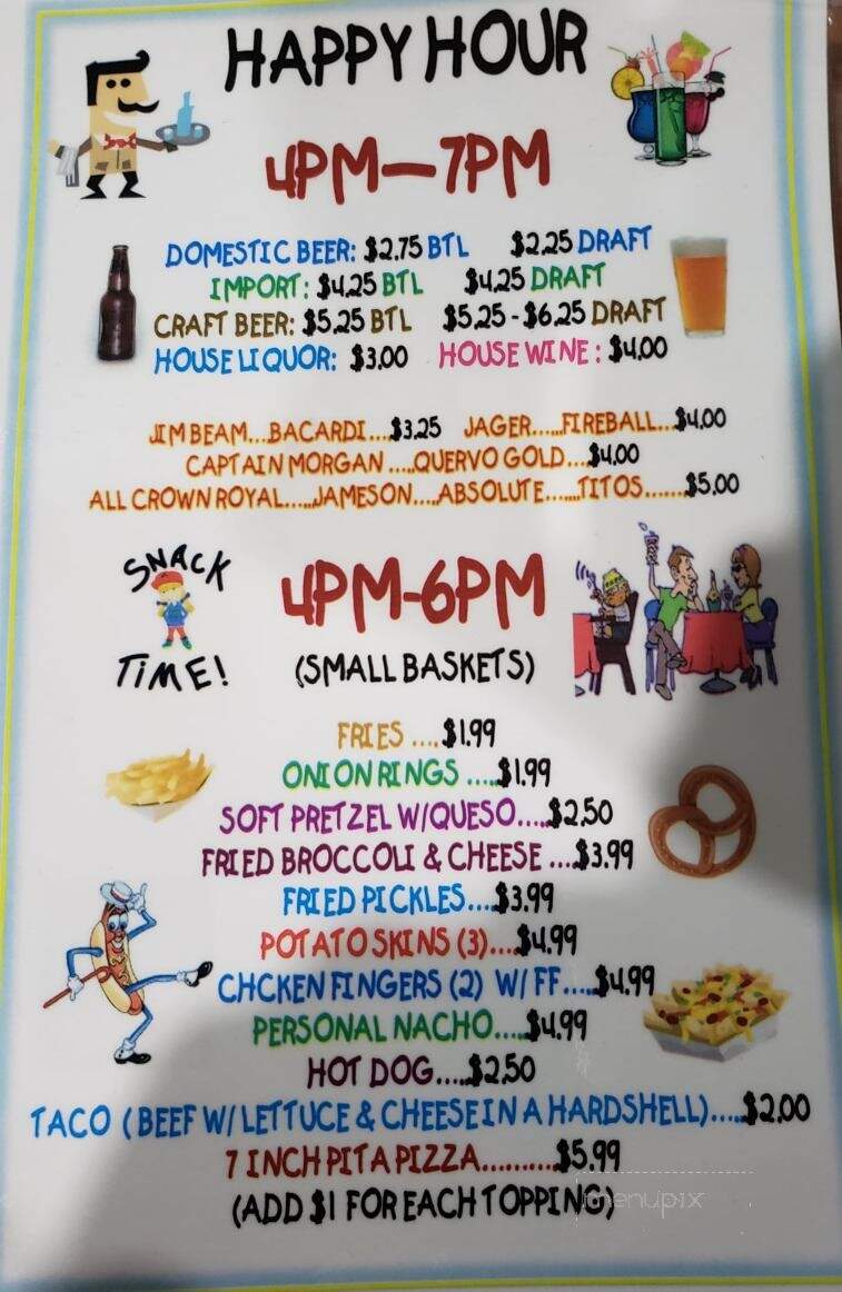 Oscar's - North Myrtle Beach, SC menu_pic