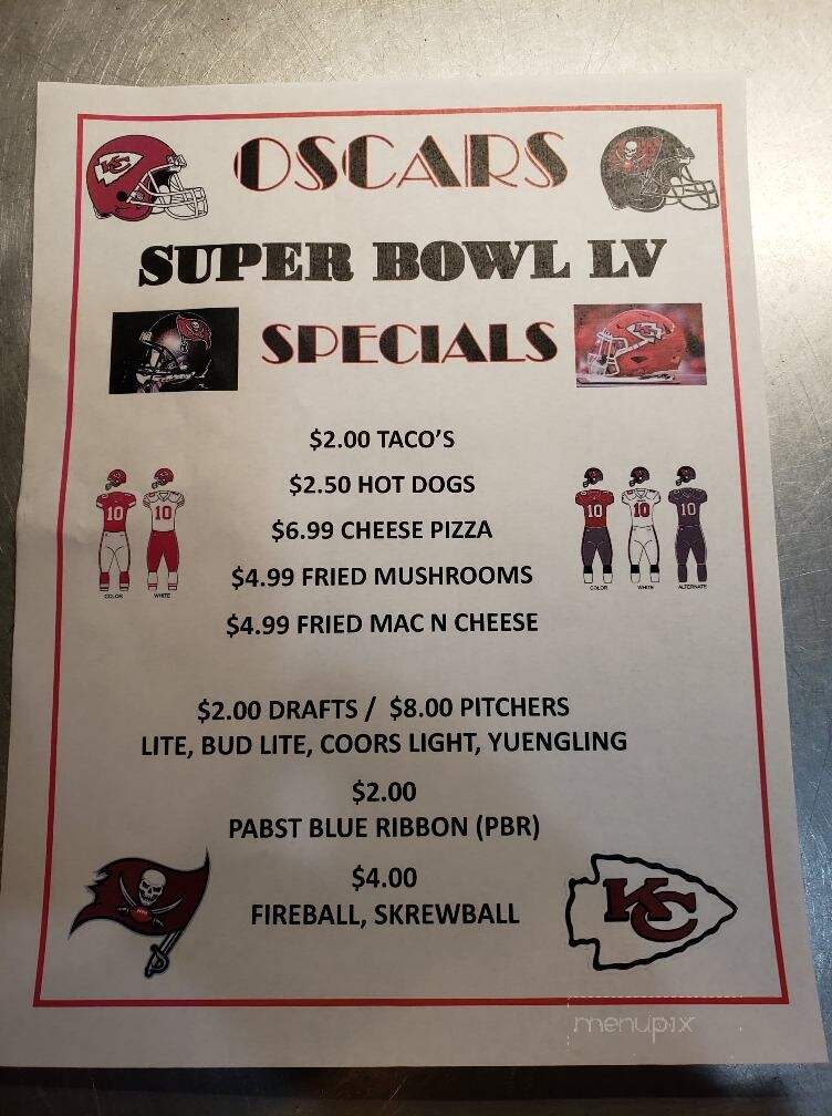 Oscar's - North Myrtle Beach, SC menu_pic