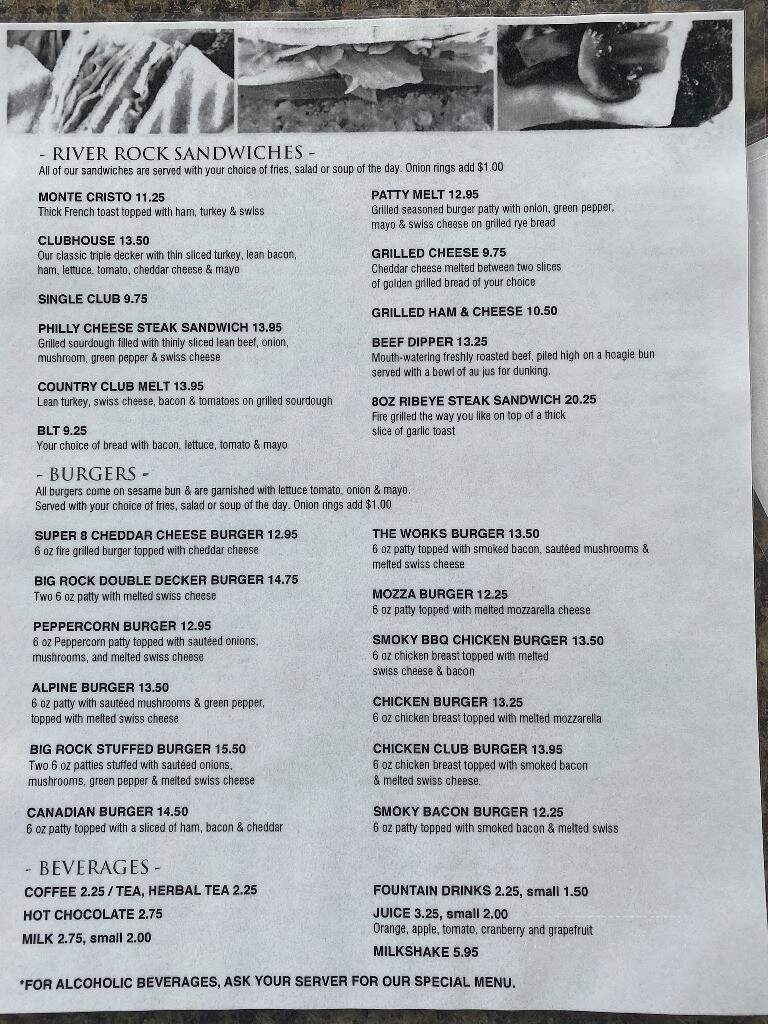 River Rock Grill - Drayton Valley, AB menu_pic