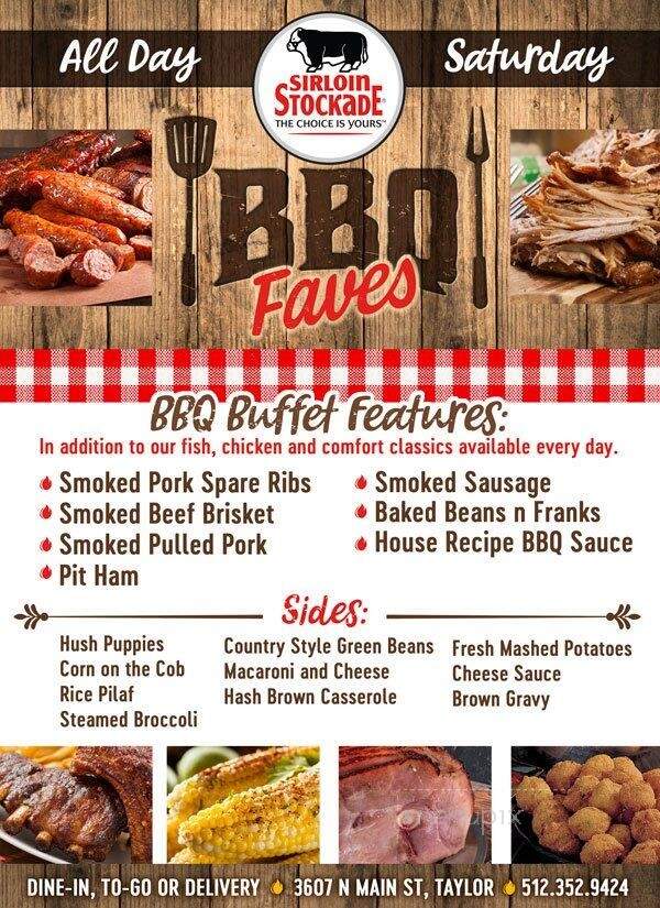 Sirloin Stockade - Taylor, TX menu_pic