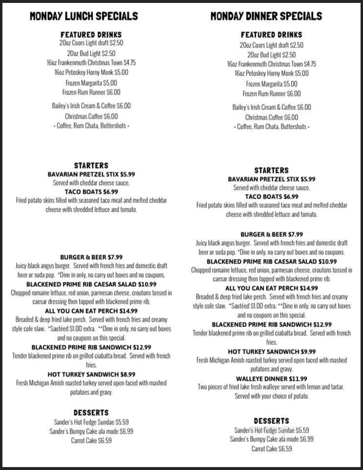 Sugarbush Tavern - Chesterfield, MI menu_pic