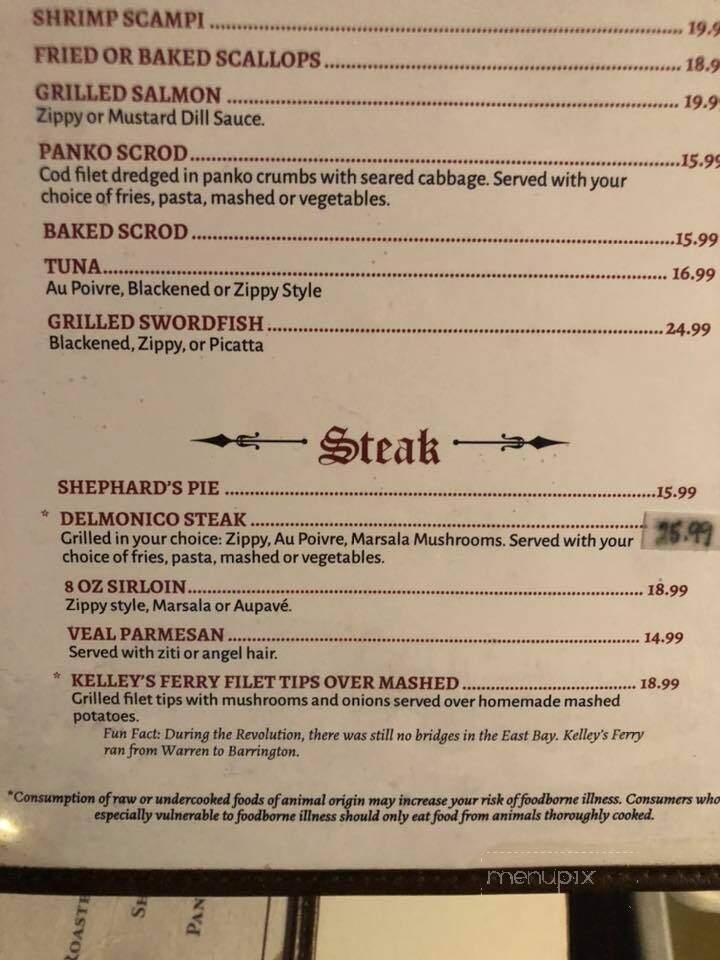 Admiral Pub - Warren, RI menu_pic