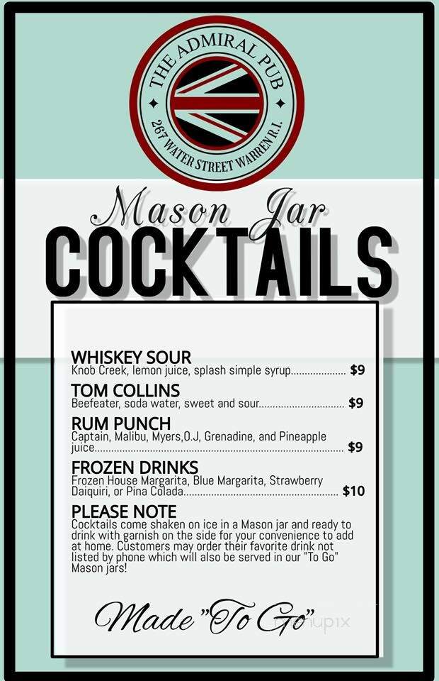 Admiral Pub - Warren, RI menu_pic