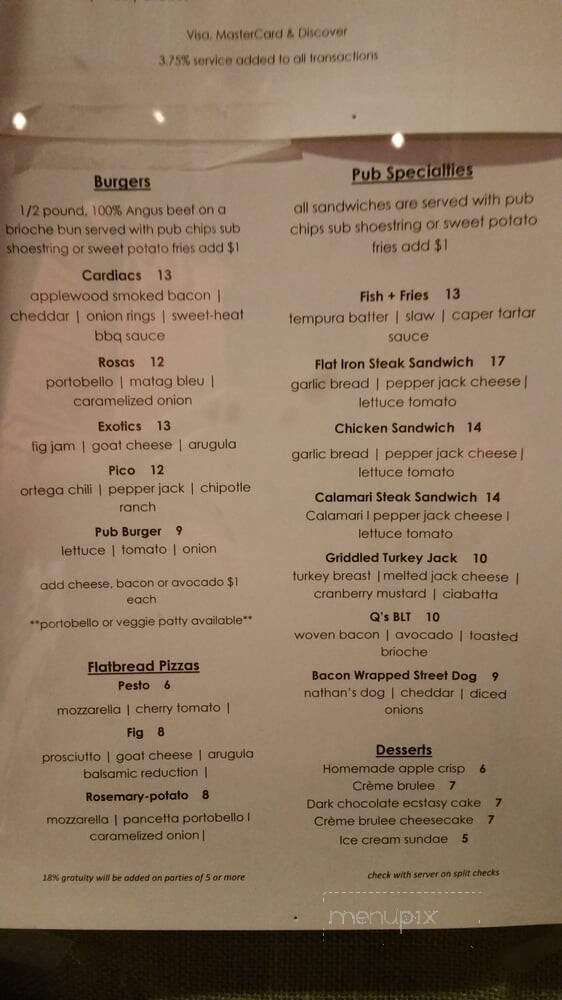 The Cambria Pub and Steakhouse - Cambria, CA menu_pic