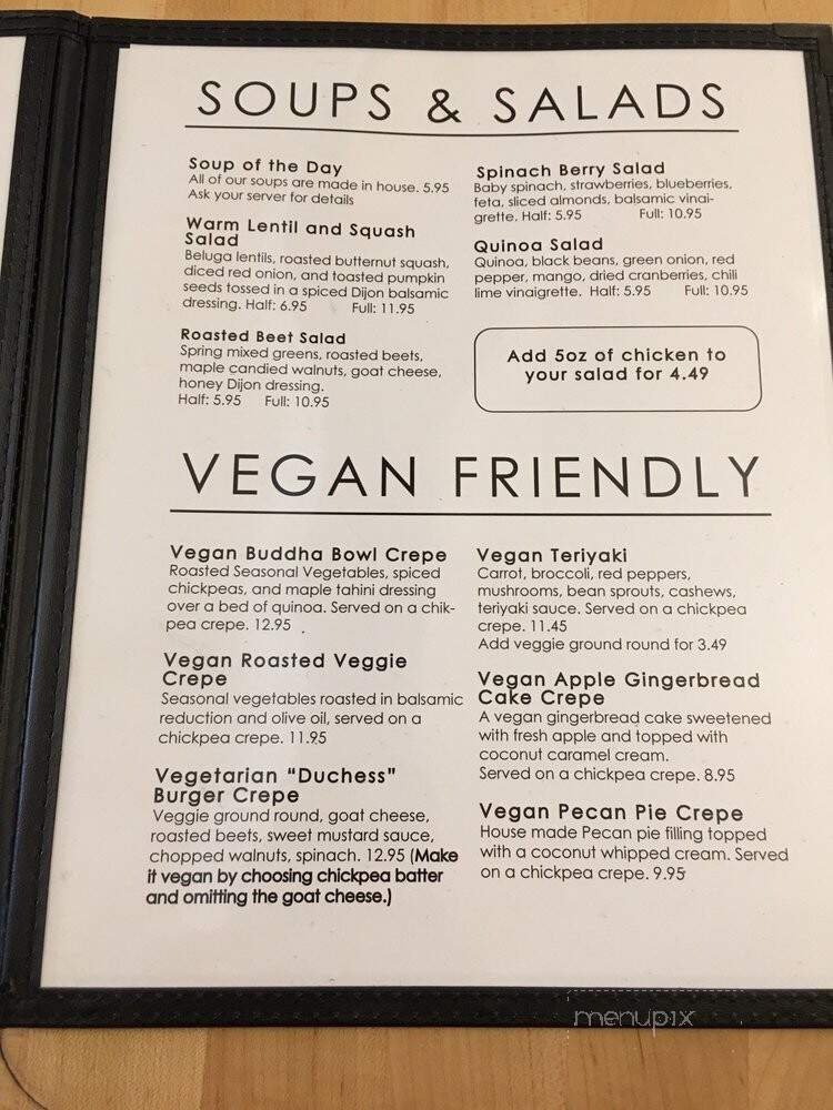 Naked Crepe - Wolfville, NS menu_pic