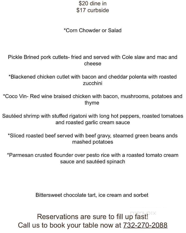 Serenity Cafe - Toms River, NJ menu_pic