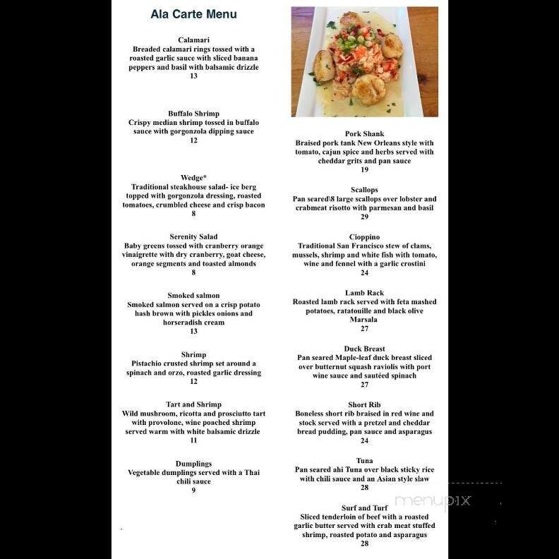 Serenity Cafe - Toms River, NJ menu_pic