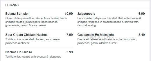 Mi Familia - Brady, TX menu_pic