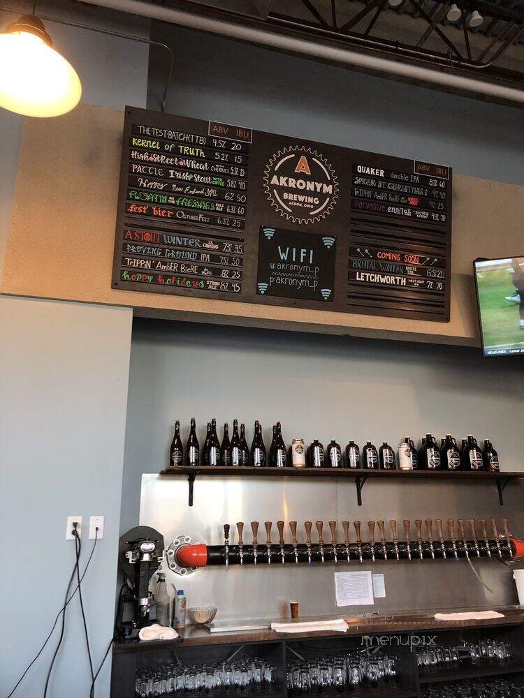 Akronym Brewing - Akron, OH menu_pic