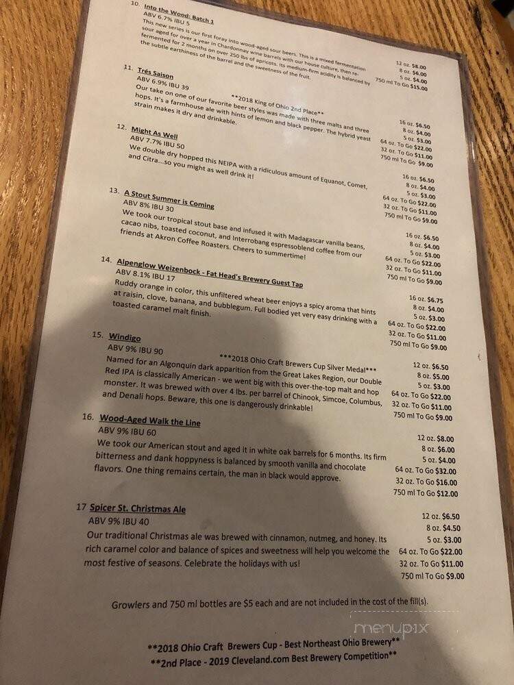 Akronym Brewing - Akron, OH menu_pic