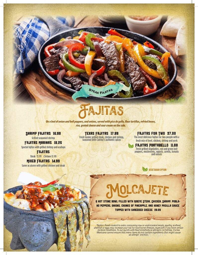 La Catrina Cocina Mexicana - Marquette, MI menu_pic