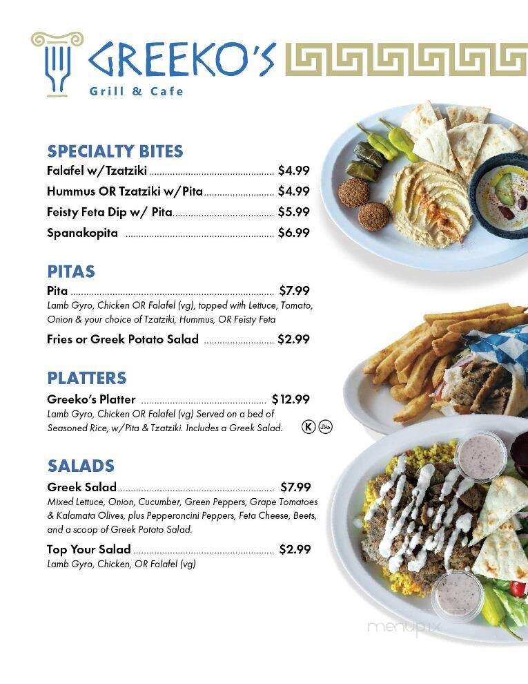 Greeko's Grill & Cafe - Abingdon, VA menu_pic