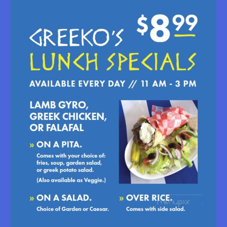 Greeko's Grill & Cafe - Abingdon, VA menu_pic