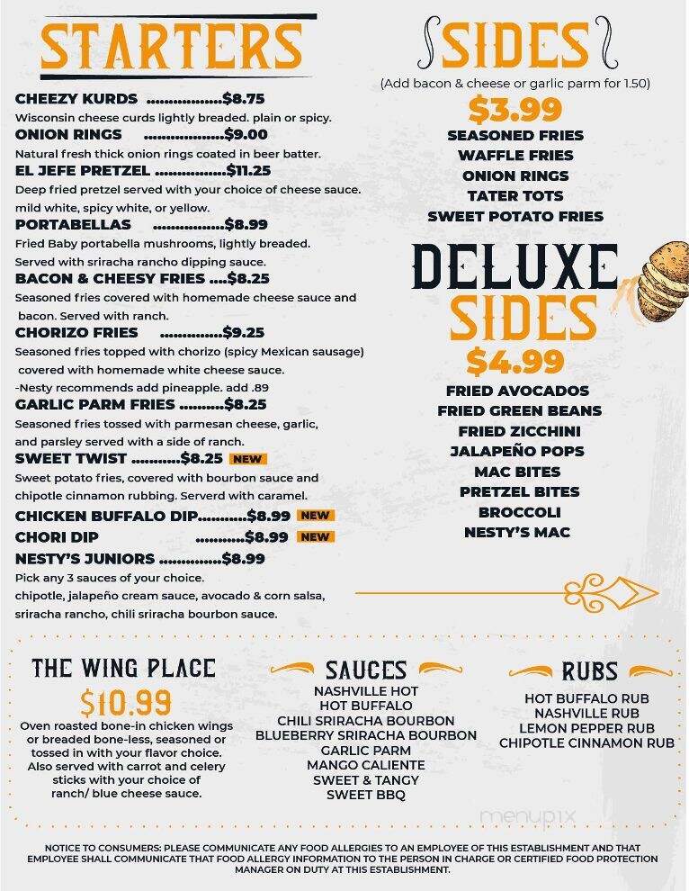 Nesty's Burger Joint - Taylorville, IL menu_pic