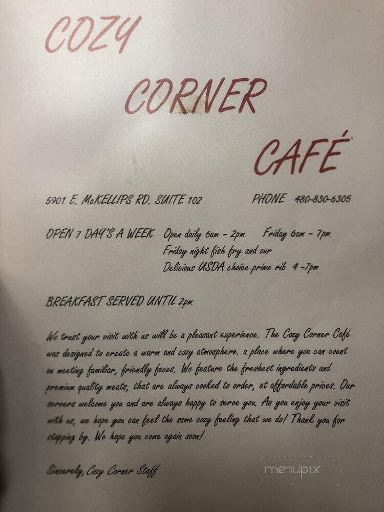 Cozy Corner Cafe - Mesa, AZ