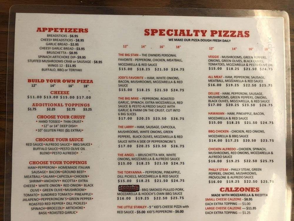 Stan's Late Night Pizza Factory - Kingman, AZ menu_pic